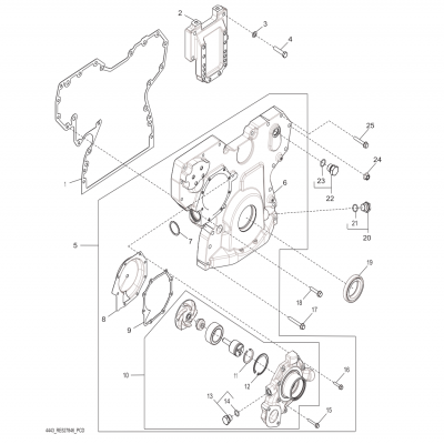 Group 44: Timing Gear Cover &amp;amp;amp; Water Pump, continued  第44組：正時齒輪蓋和水泵，&amp;amp;ldquo;GM93289,&amp;amp;rdquo;&amp;amp;ldquo;GM93285,&amp;amp;rdquo;&amp;amp;ldquo;GM9165