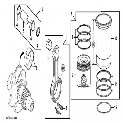 Group 48: Piston and Connecting Rod, continued  第48組：活塞和連桿，“GM93289,”“GM93285,”“GM91650,”“GM85414,”“GM85412,”“GM85410,”“GM