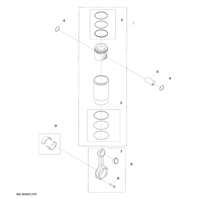 Group 48: Piston and Connecting Rod, continued  第48組：活塞和連桿，&ldquo;GM93289,&rdquo;&ldquo;GM93285,&rdquo;&ldquo;GM91650,&rdquo;&ldquo;GM85414,&rdquo;&ldquo;GM85412,&a